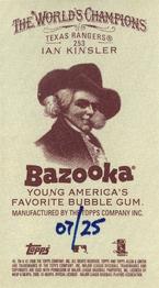 2006 Topps Allen & Ginter - Mini Bazooka #253 Ian Kinsler Back