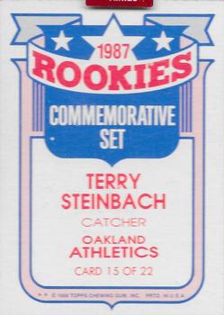 2019 Topps Archives Signature Series Retired Player Edition - Terry Steinbach #15 Terry Steinbach Back