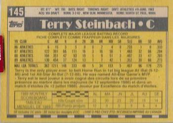 2019 Topps Archives Signature Series Retired Player Edition - Terry Steinbach #145 Terry Steinbach Back