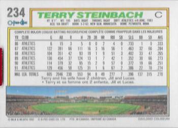 2019 Topps Archives Signature Series Retired Player Edition - Terry Steinbach #234 Terry Steinbach Back