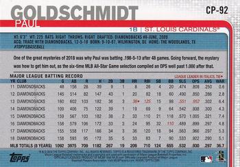 2019 Topps Clear Travel #CP-92 Paul Goldschmidt Back