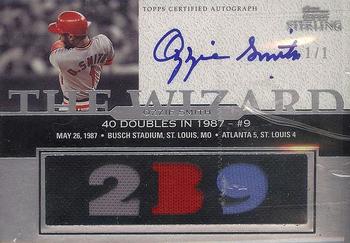 2006 Topps Sterling - Moments Relics Autographs Prime #OS-DB9 Ozzie Smith 2B 9 Front