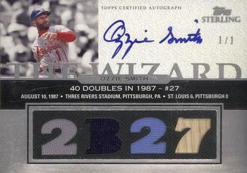 2006 Topps Sterling - Moments Relics Autographs Prime #OS-DB27 Ozzie Smith 2B 27 Front