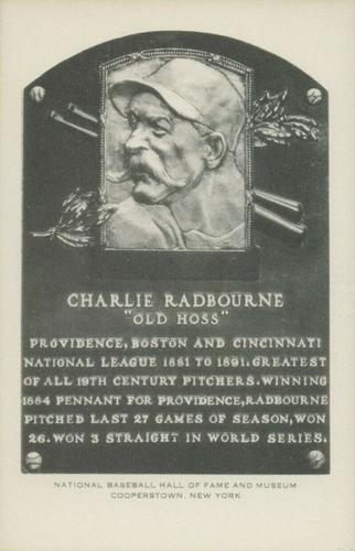 1956-63 Artvue Hall of Fame Plaque Postcards (Type 2) #NNO Old Hoss Radbourn Front