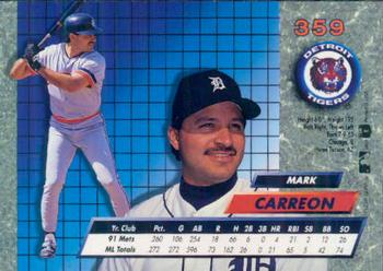 1992 Ultra #359 Mark Carreon Back