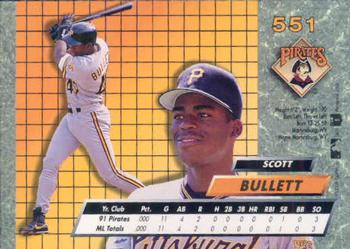 1992 Ultra #551 Scott Bullett Back