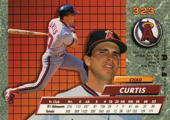 1992 Ultra #323 Chad Curtis Back
