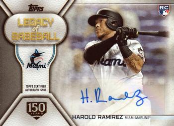 2019 Topps Update - Legacy of Baseball Autographs 150th Anniversary #LBA-HRA Harold Ramirez Front