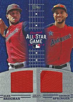 2019 Topps Update - All-Star Stitches Dual Relics #ASSDR-BS George Springer / Alex Bregman Front