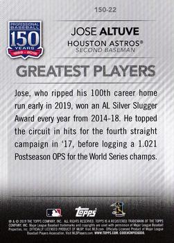 2019 Topps Update - 150 Years of Professional Baseball #150-22 Jose Altuve Back