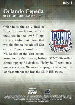 2019 Topps Update - Iconic Card Reprints #ICR-11 Orlando Cepeda Back