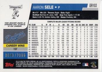 2006 Topps Updates & Highlights - Gold #UH103 Aaron Sele Back