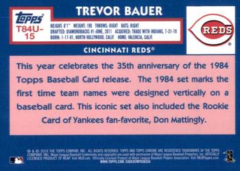 2019 Topps Update - 1984 Topps Baseball 35th Anniversary Chrome Silver Pack #T84U-15 Trevor Bauer Back