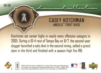 2006 Upper Deck - Diamond Collection Gold #DC-CK Casey Kotchman Back