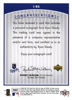 2006 Upper Deck - InkRedible #I-RS Ryan Shealy Back