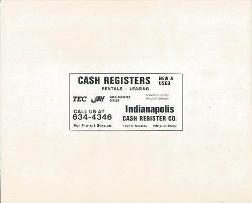 1978 Indianapolis Indians Team Photo #NNO Indianapolis Indians Team Photo Back