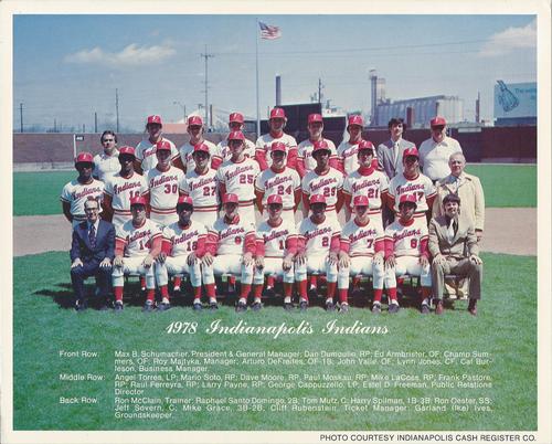 1978 Indianapolis Indians Team Photo #NNO Indianapolis Indians Team Photo Front