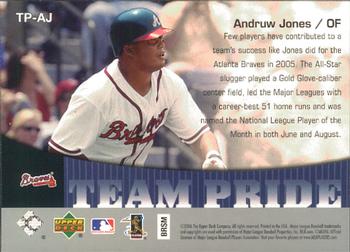 2006 Upper Deck - Team Pride #TP-AJ Andruw Jones Back