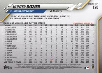 2020 Topps Opening Day #120 Hunter Dozier Back