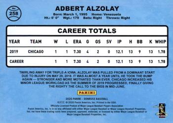 2020 Donruss #258 Adbert Alzolay Back