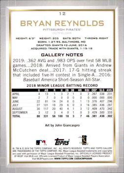 2019 Topps Gallery #12 Bryan Reynolds Back