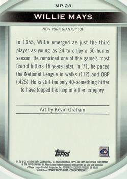 2019 Topps Gallery - Masterpiece #MP-23 Willie Mays Back