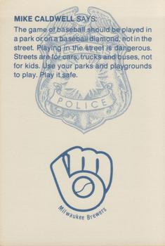 1997 Milwaukee Brewers Police - Milton PD & Milton Optimist Club #NNO Jeromy Burnitz Back
