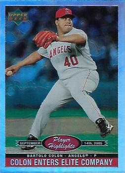 2006 Upper Deck Special F/X - Player Highlights #PH-13 Bartolo Colon Front