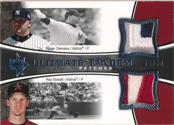 2006 Upper Deck Ultimate Collection - Tandem Materials Patches #UT-CO Roger Clemens / Roy Oswalt Front