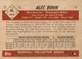 2019 Bowman Heritage - Prospects #53P-49 Alec Bohm Back
