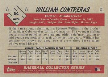 2019 Bowman Heritage - Chrome Prospects Orange Refractor #53CP-27 William Contreras Back