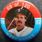 1992 JKA Baseball Buttons #69 Wade Boggs Front