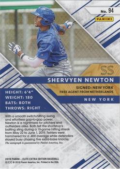 2019 Panini Elite Extra Edition - Opti-Chrome Signatures #94 Shervyen Newton Back