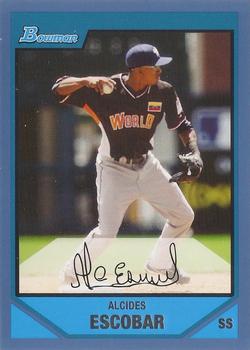 2007 Bowman Draft Picks & Prospects - Prospects Blue #BDPP90 Alcides Escobar Front