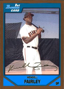 2007 Bowman Draft Picks & Prospects - Prospects Gold #BDPP59 Wendell Fairley Front