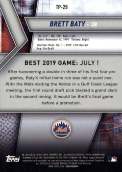 2019 Bowman's Best - Top Prospects #TP-29 Brett Baty Back