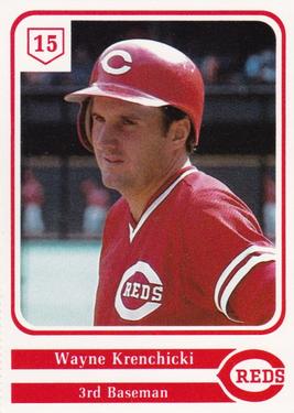 1985 Cincinnati Reds Yearbook Cards #NNO Wayne Krenchicki Front