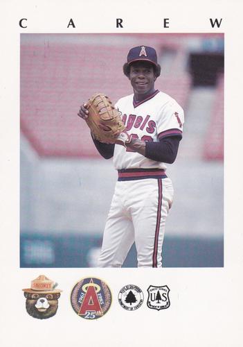 1985 California Angels Smokey #5 Rod Carew Front