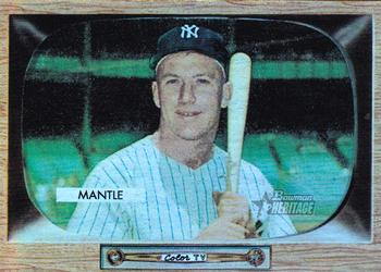 2007 Bowman Heritage - Mantle Short Prints Printing Plates Magenta #5 Mickey Mantle Front