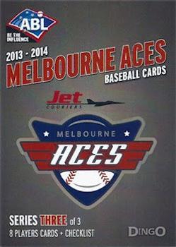 2013-14 Dingo Australian Baseball League #NNO Melbourne Aces Series 3 Checklist Front