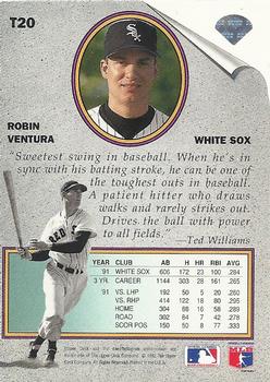 1992 Upper Deck - Ted Williams' Best #T20 Robin Ventura Back