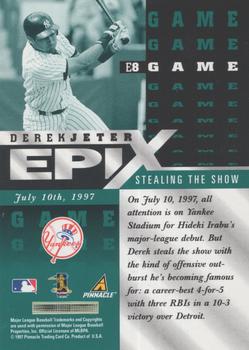 1998 Score - Epix Emerald #E8 Derek Jeter Back