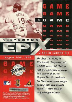1998 Score - Epix Orange #E9 Tony Gwynn Back