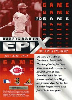1998 Score - Epix Orange #E12 Barry Larkin Back