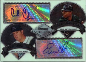 2007 Bowman Sterling - Dual Autographs #BSDA-LC Evan Longoria / Carl Crawford Front