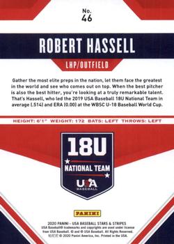 2020 Panini USA Baseball Stars & Stripes #46 Robert Hassell Back