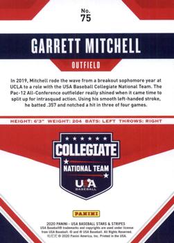2020 Panini USA Baseball Stars & Stripes #75 Garrett Mitchell Back