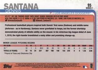 2019 Topps On-Demand Mini #95 Dennis Santana Back