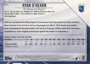 2019 Topps National Baseball Card Day - Kansas City Royals #KCR-6 Ryan O'Hearn Back