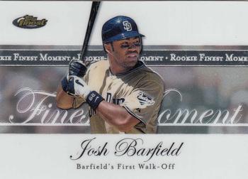 2007 Finest - Rookie Finest Moments #RFM-JBA Josh Barfield Front
